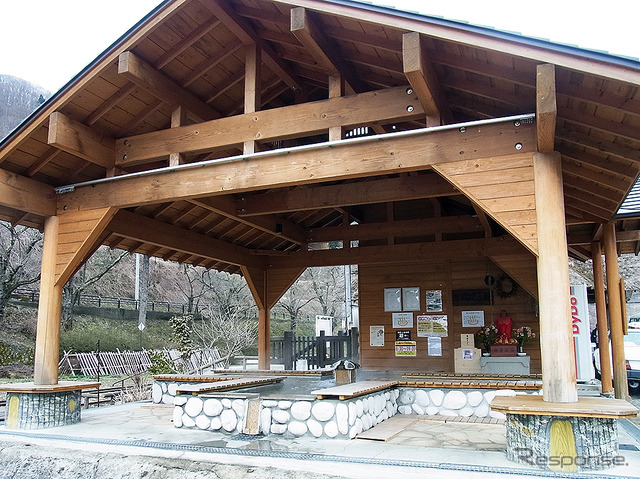 湯野上温泉駅の足湯