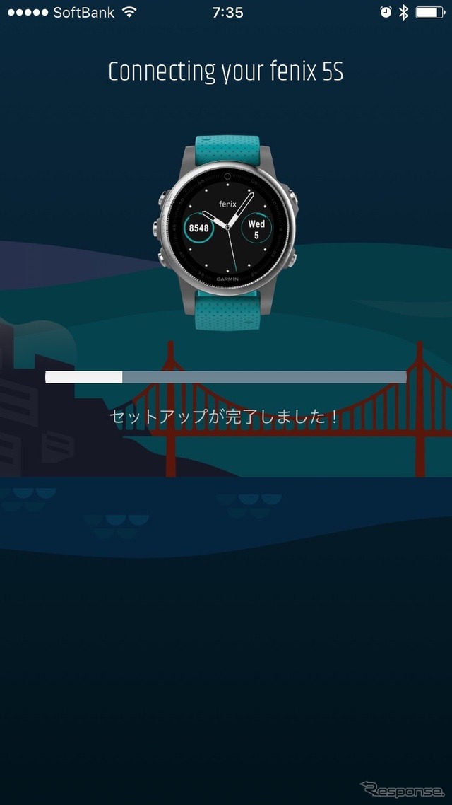 Garmin Connect Mobileアプリと同期させてセットアップする