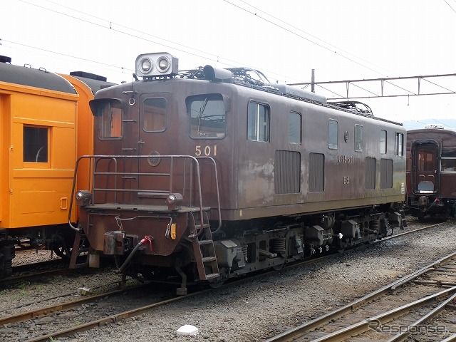 大井川鐵道が現在運用している旧型電気機関車はE31形の整備後も引き続き使用される見込み。写真はED500形（501）。