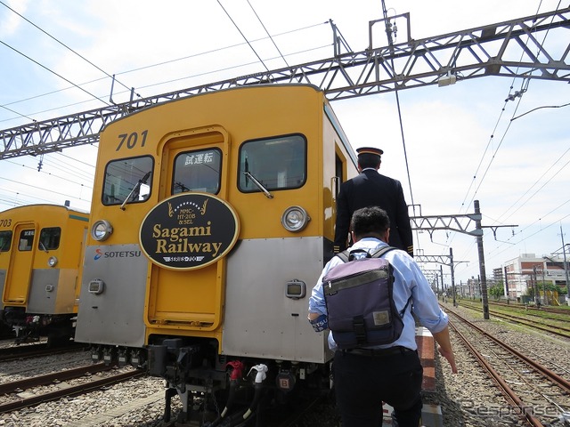 運転体験ではモヤ700系の第701+702編成が使われた。