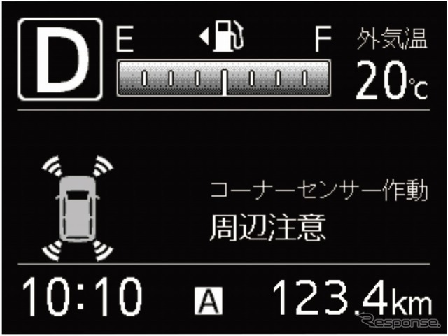 コーナーセンサー(接近お知らせ表示)
