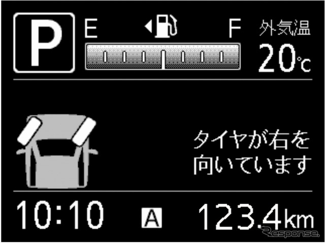 TFTマルチインフォメーションディスプレイ(舵角モニター)