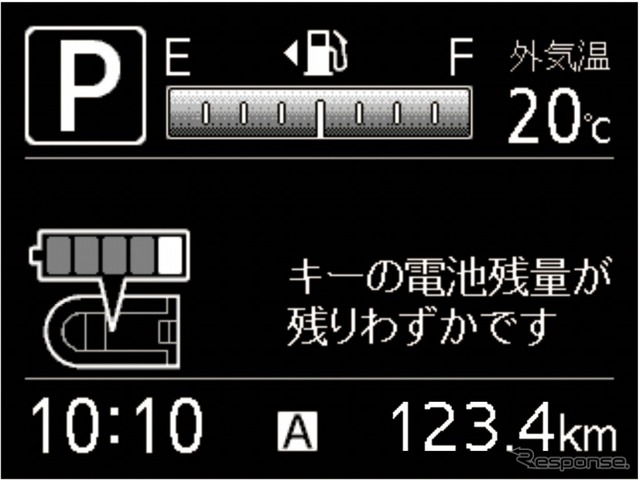 キーフリーシステム(キーフリー電池残量警告灯)