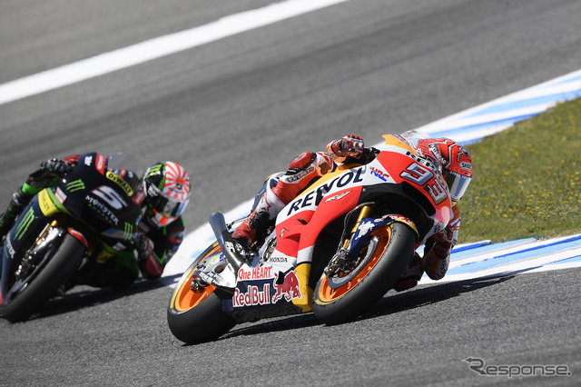 MotoGP第4戦スペインGP MotoGPクラスで2位を獲得したマルク・マルケス(Repsol Honda Team)。