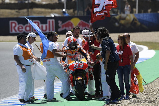 MotoGP第4戦スペインGP MotoGPクラスで2位を獲得したマルク・マルケス(Repsol Honda Team)。