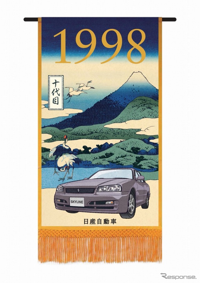 スカイライン歴代モデル懸賞幕
