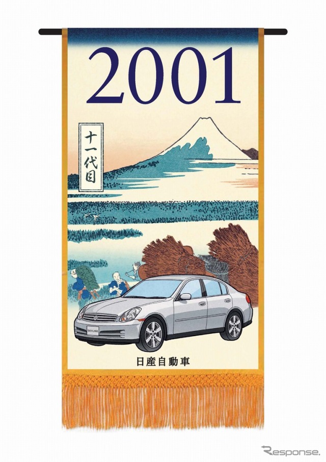 スカイライン歴代モデル懸賞幕