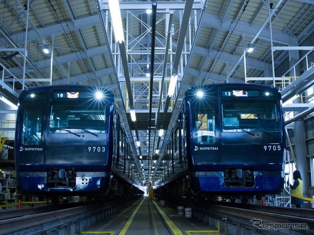 相鉄は9000系リニューアル車(写真)を引き続き導入。神奈川東部方面線の開業に向けた新型車両も本年度から導入する。