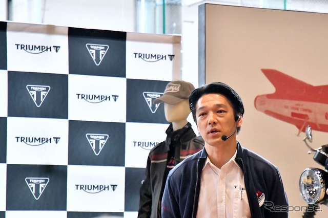 トライアンフモーターサイクルズジャパンの野田一夫 代表取締役社長。