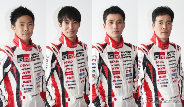左から井口卓人選手、松井孝允選手、蒲生尚弥選手、矢吹久選手