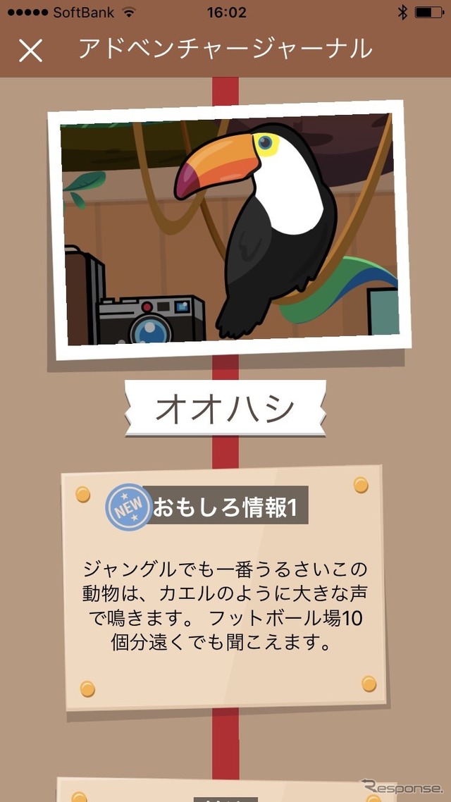 オオハシのことも教えてくれる。漢字がちょっと多いのでお父さんかお母さんに読んでもらおう