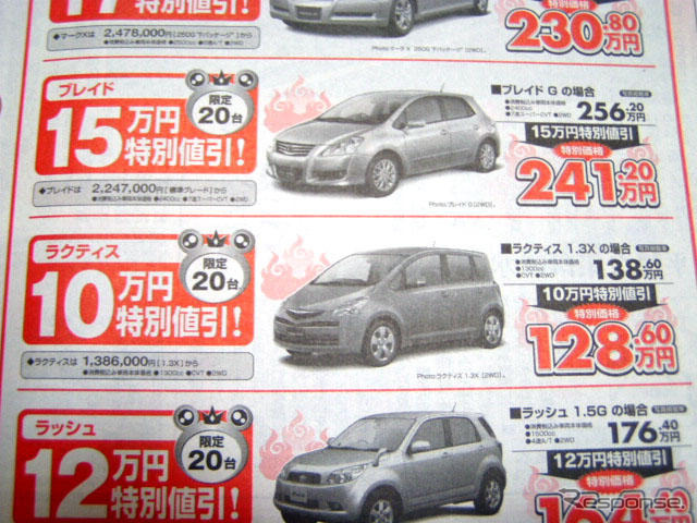 【明日の値引き情報】このプライスでこのコンパクト&軽を…記念の14万円引き
