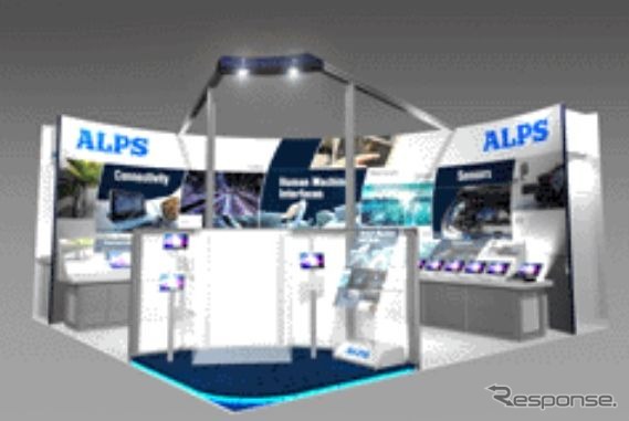 人とくるまのテクノロジー2017のアルプス電気のブースイメージ