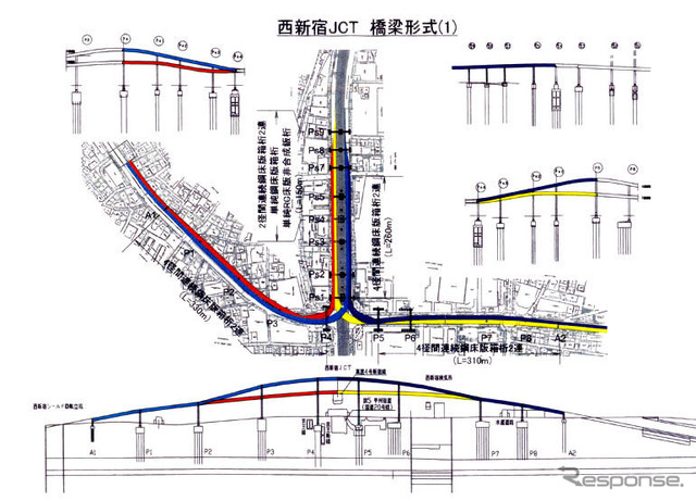 首都高、中央環状線の西新宿ジャンクションを公開