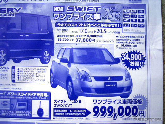 【新車値引き情報】コンパクトカーを21万円引き