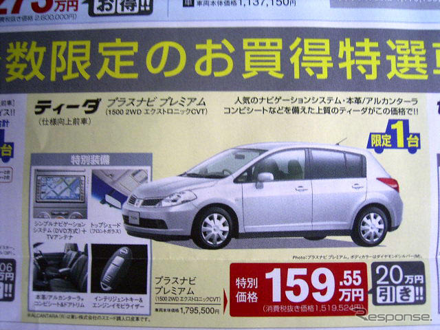 【新車値引き情報】コンパクトカーを21万円引き