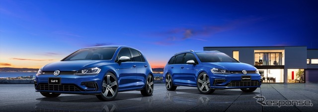 VW ゴルフR ヴァリアント(右)、ゴルフR(左)