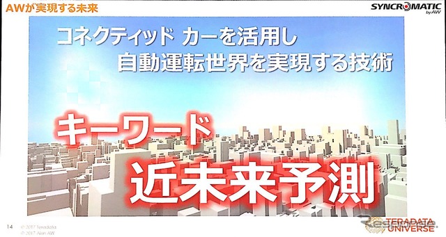 アイシンAWが取り組む「近未来予測」とは【Teradata Universe】