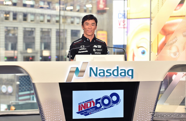 インディ500覇者となった佐藤琢磨がニューヨークを訪れた。