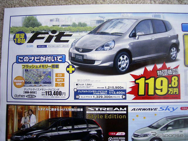 【新車値引き情報】コンパクトカーが19万3200円のお買い得