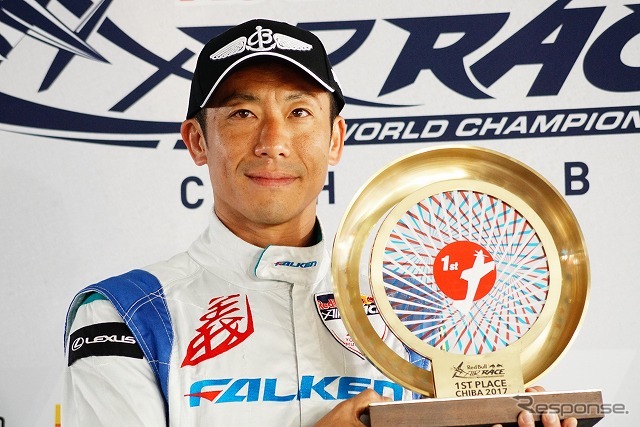 今シーズンは前大会のサンディエゴに続いて2回目、自身としては3度目の優勝を果たした室屋義秀選手。