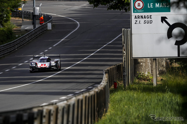 ルマン3連覇、通算19勝目を目指すポルシェの「919ハイブリッド」。