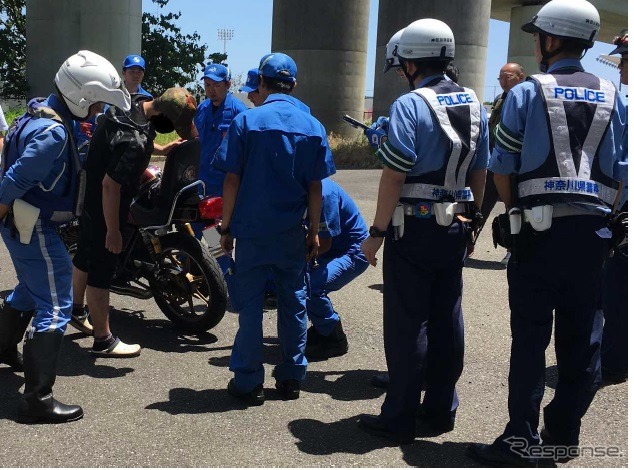 茅ヶ崎市内で実施した特別街頭検査