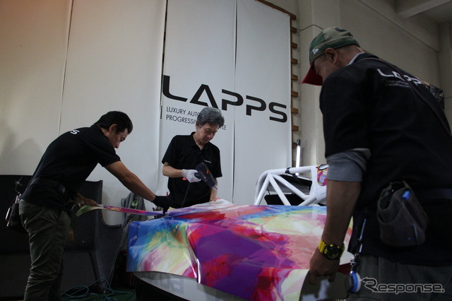 【MX-5カップジャパン 第3戦】レスポンス号、ド派手に大変身!ラッピング施工現場に密着…YMG1