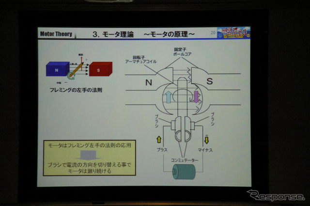 モーターを組み立てる…中学生EV教室