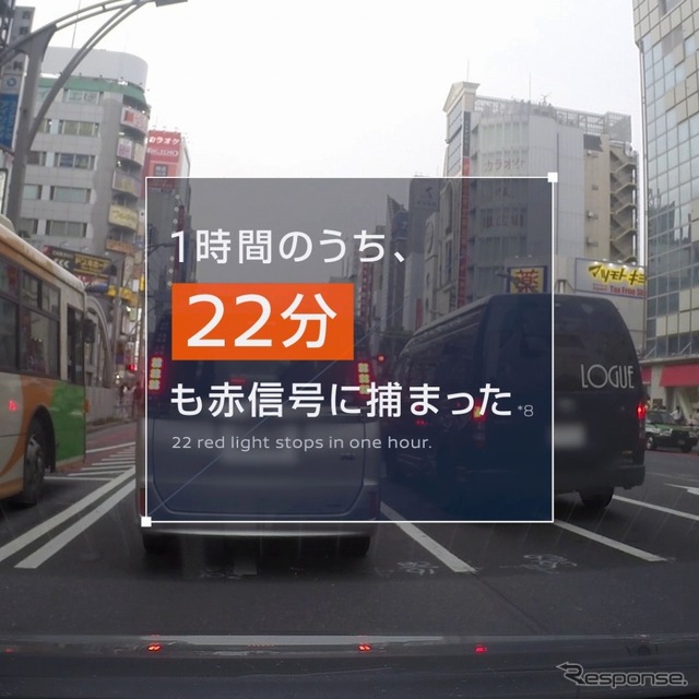 実際に東京を走行すると「1時間のうち22分は赤信号で停止」