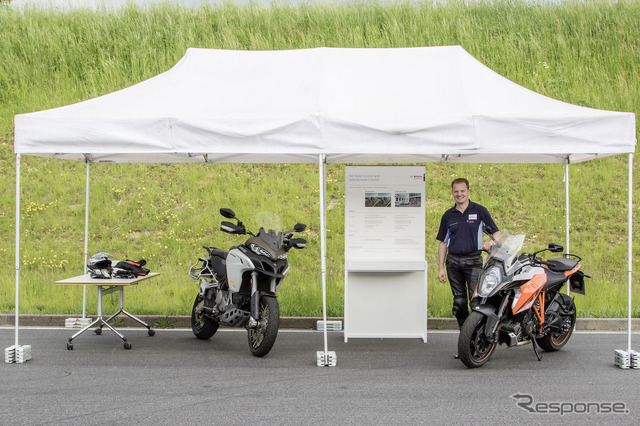 ボッシュ株式会社モーターサイクル・パワースポーツ部主催の報道向け技術説明会。