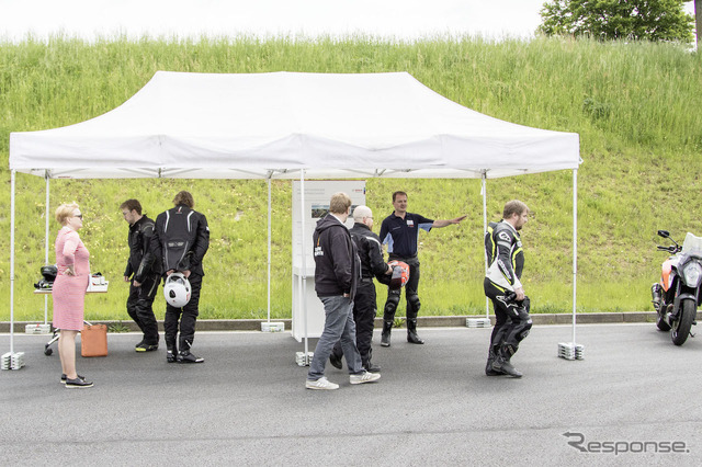ボッシュ株式会社モーターサイクル・パワースポーツ部主催の報道向け技術説明会。