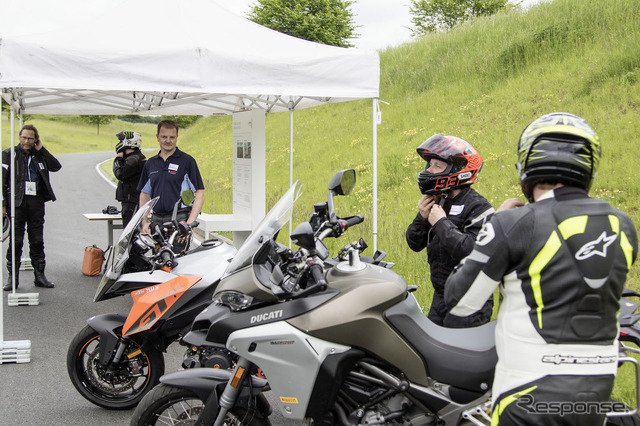 ボッシュ株式会社モーターサイクル・パワースポーツ部主催の報道向け技術説明会。