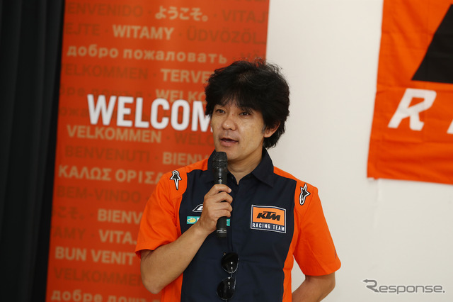 元ロードレース世界選手権GP250チャンピオンの原田哲也さん。