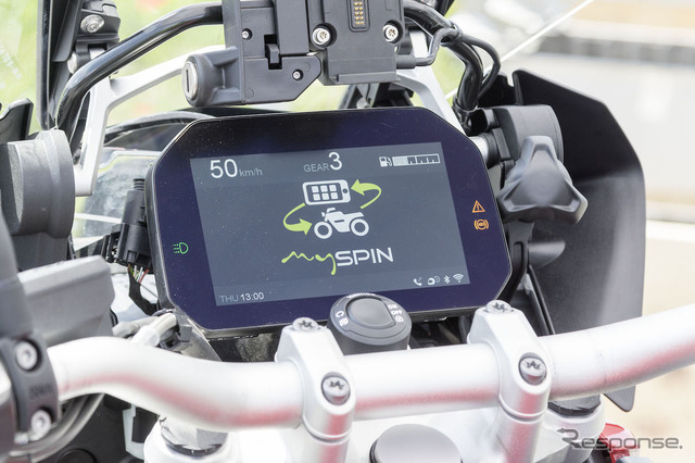 ボッシュのモーターサイクル用mySPIN(マイスピン)。