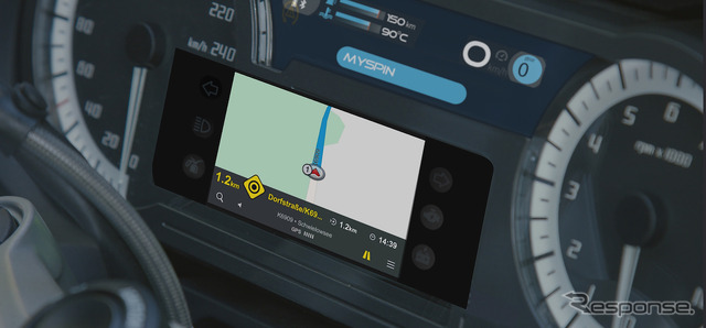 ボッシュのモーターサイクル用mySPIN(マイスピン)。