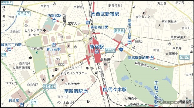 鉄道強調地図デザイン