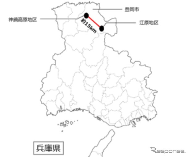 江原地区＝神鍋高原地区を結ぶ路線バスで宅急便を輸送