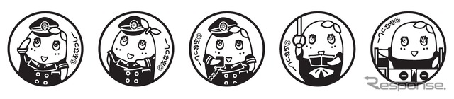 スタンプラリーやフリー切符の販売も行われる。画像はスタンプラリーで設置するスタンプのイメージ。