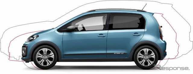 VW クロスup!Body Size解説イメージ