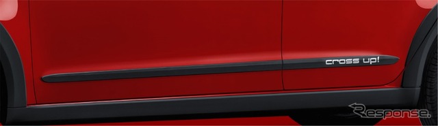 VW クロスup!専用ブラック、サイドモールディング