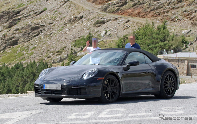 ポルシェ 911カブリオレ 次期型 スクープ写真