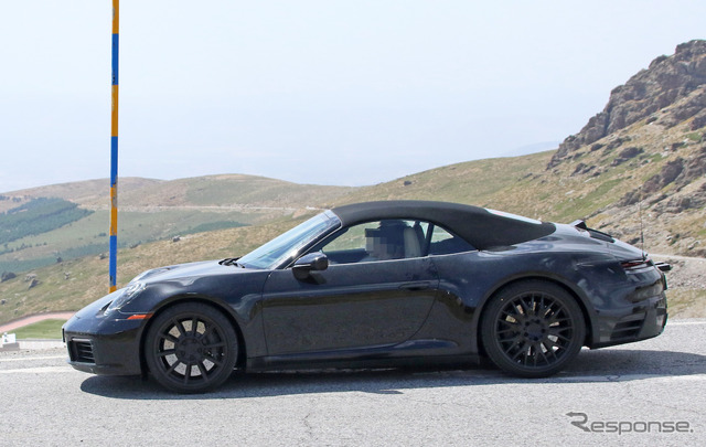 ポルシェ 911カブリオレ 次期型 スクープ写真