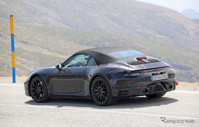 ポルシェ 911カブリオレ 次期型 スクープ写真