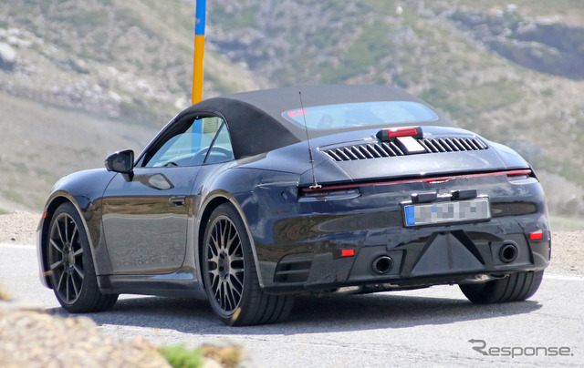 ポルシェ 911カブリオレ 次期型 スクープ写真