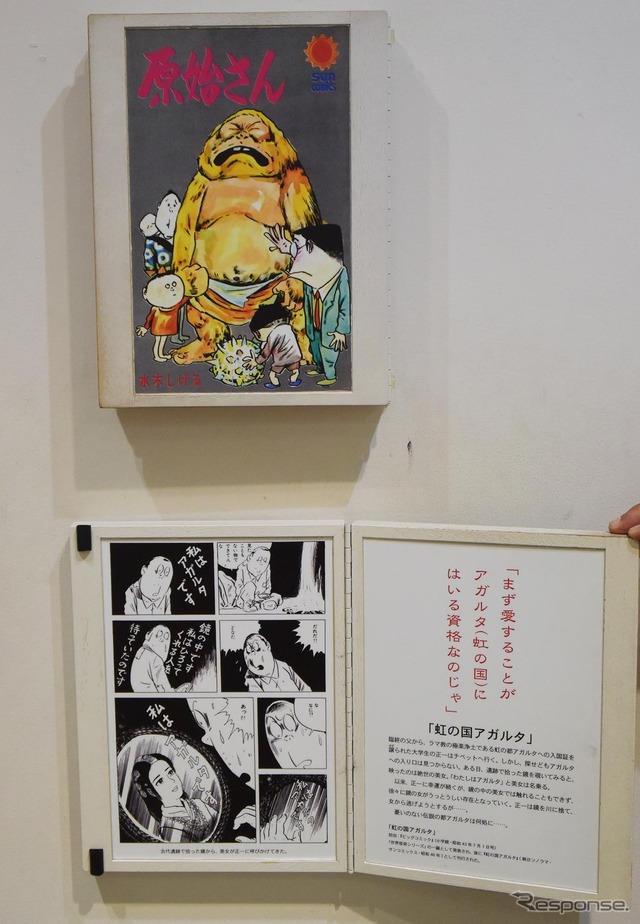 展示物を開けると作品の中身を見ることができる。