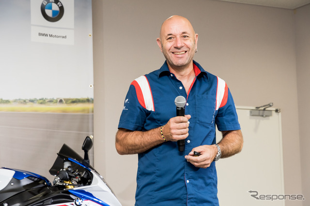 BMW HP4 RACE メディア向け技術説明会。