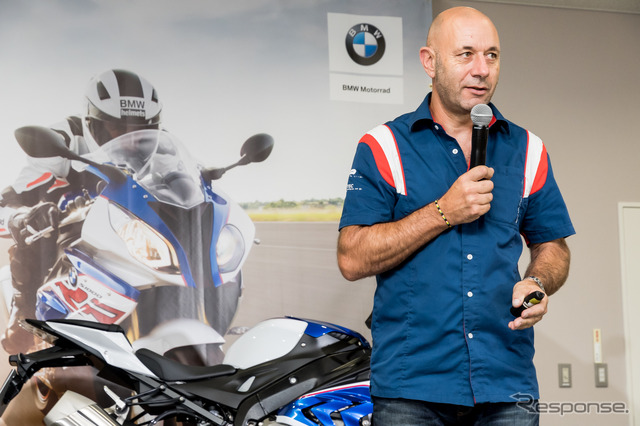 BMW HP4 RACE メディア向け技術説明会。