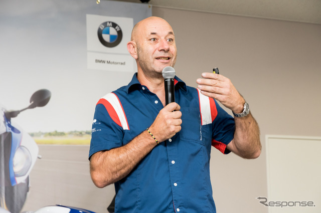 BMW HP4 RACE メディア向け技術説明会。