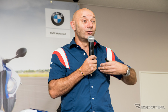 BMW HP4 RACE メディア向け技術説明会。